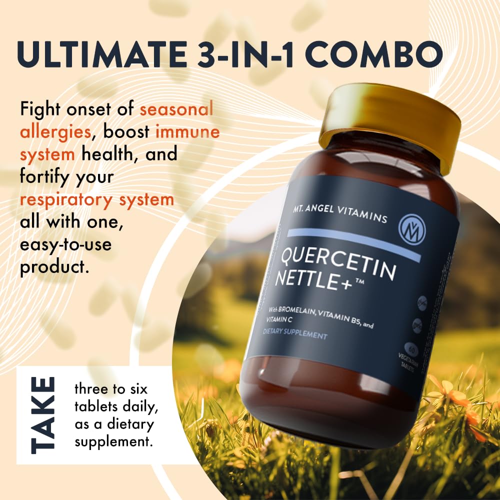 Ingredients panel on Quercetin Nettle+ label