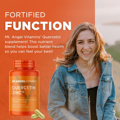 Quercetin 500mg capsules with bromelain and vitamin C ingredients