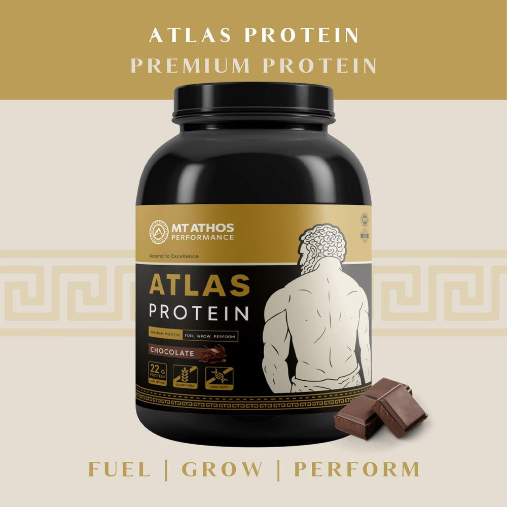 Mt. Athos Performance Atlas chocolate shake glass emphasizes delicious taste and smooth texture.