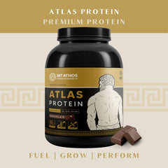 Mt. Athos Performance Atlas chocolate shake glass emphasizes delicious taste and smooth texture.