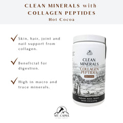 Close-up of ingredients: goat whey minerals and grass-fed collagen peptides