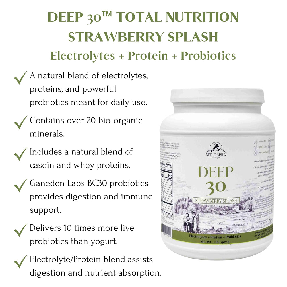 Mt Capra Deep 30 goat milk protein for gentle digestion