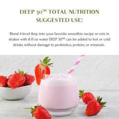 Mt Capra Deep 30 nutrition label for serving details