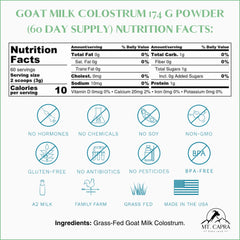 Mt. Capra Goat Milk Colostrum packaging image
