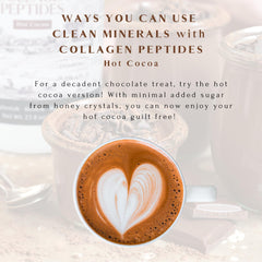 Serving ideas for cocoa, coffee, and smoothies with Mt. Capra minerals