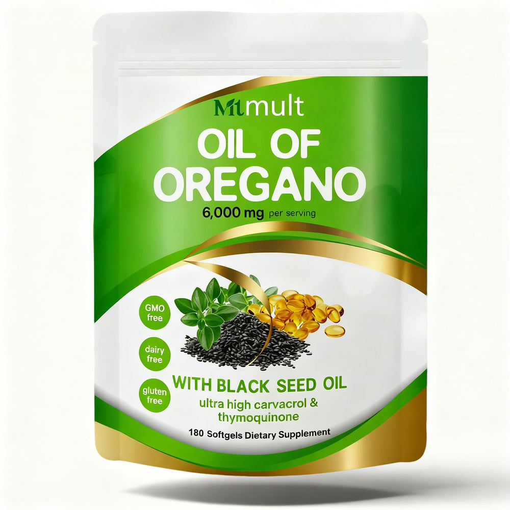 Mtmult Oil of Oregano 6000mg with Black Seed Oil and Moringa softgels