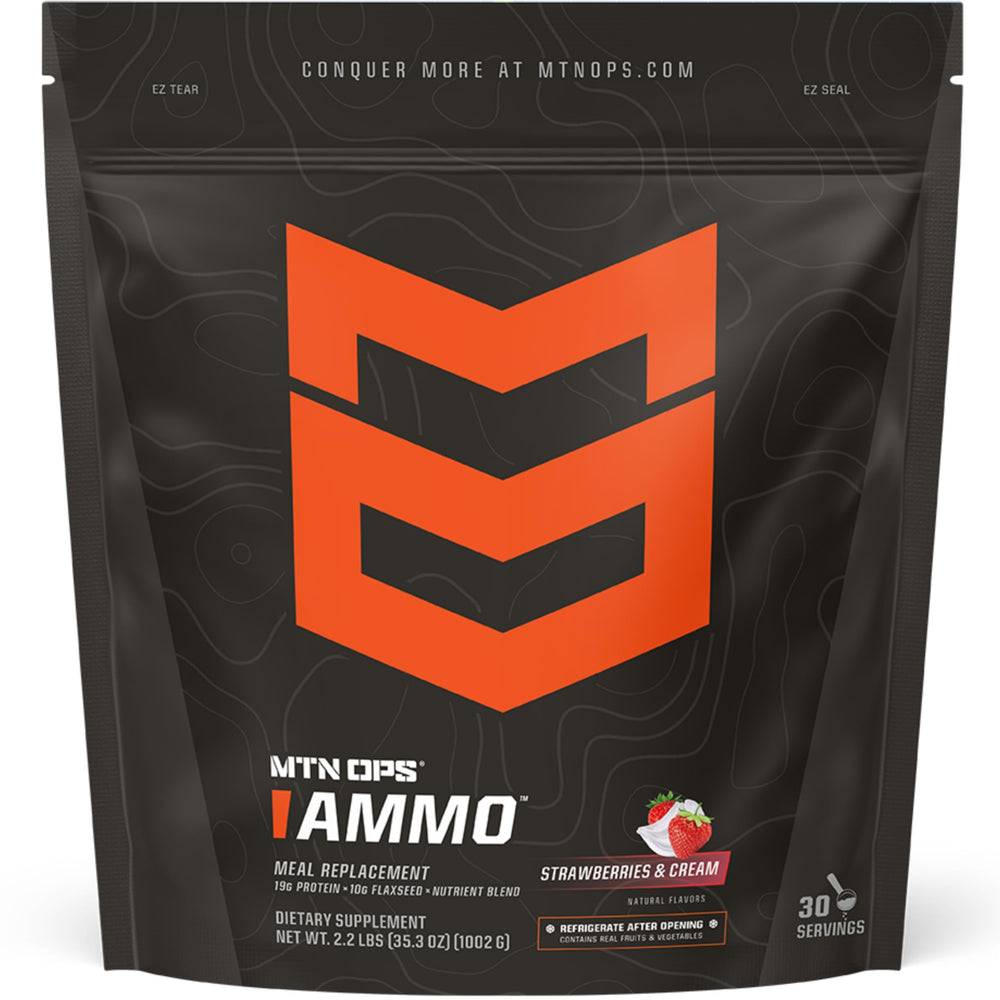MTN OPS Ammo bottle highlights high-protein meal replacement for active lifestyles