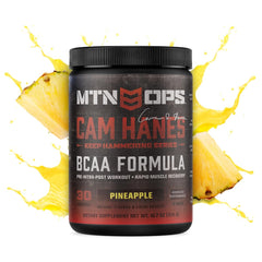 MTN OPS BCAA Powder scoop showing precise dosing for portions