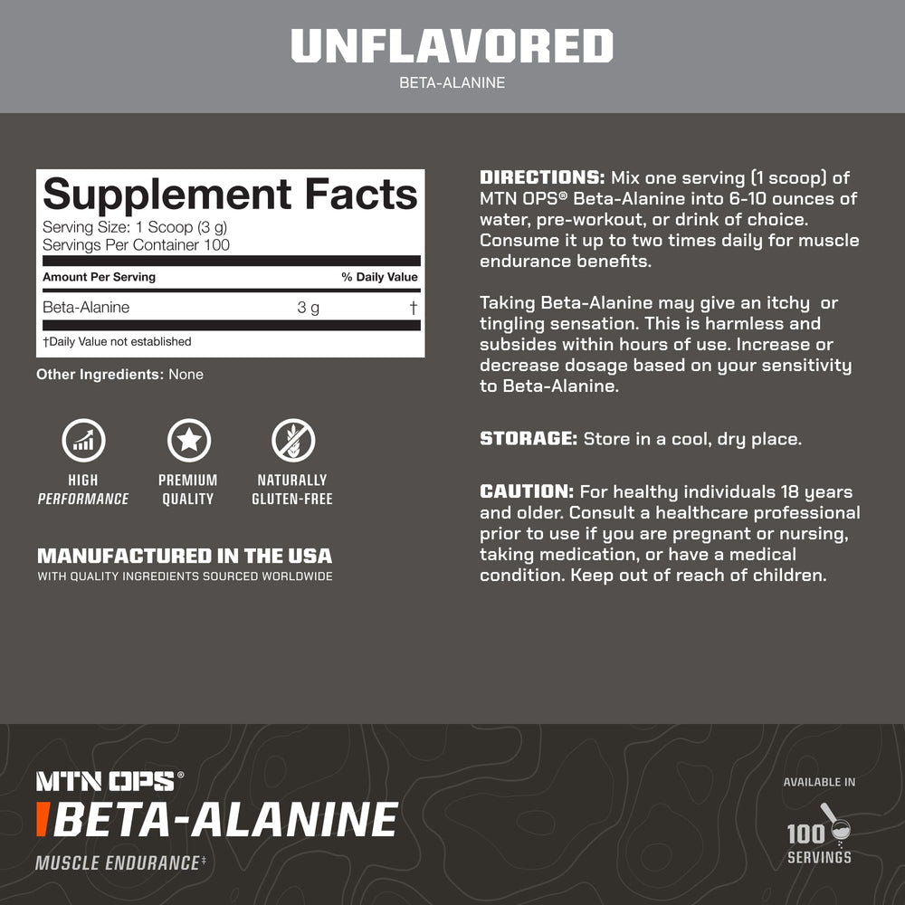MTN OPS Beta Alanine powder dissolving in water for faster mix and ready workout
