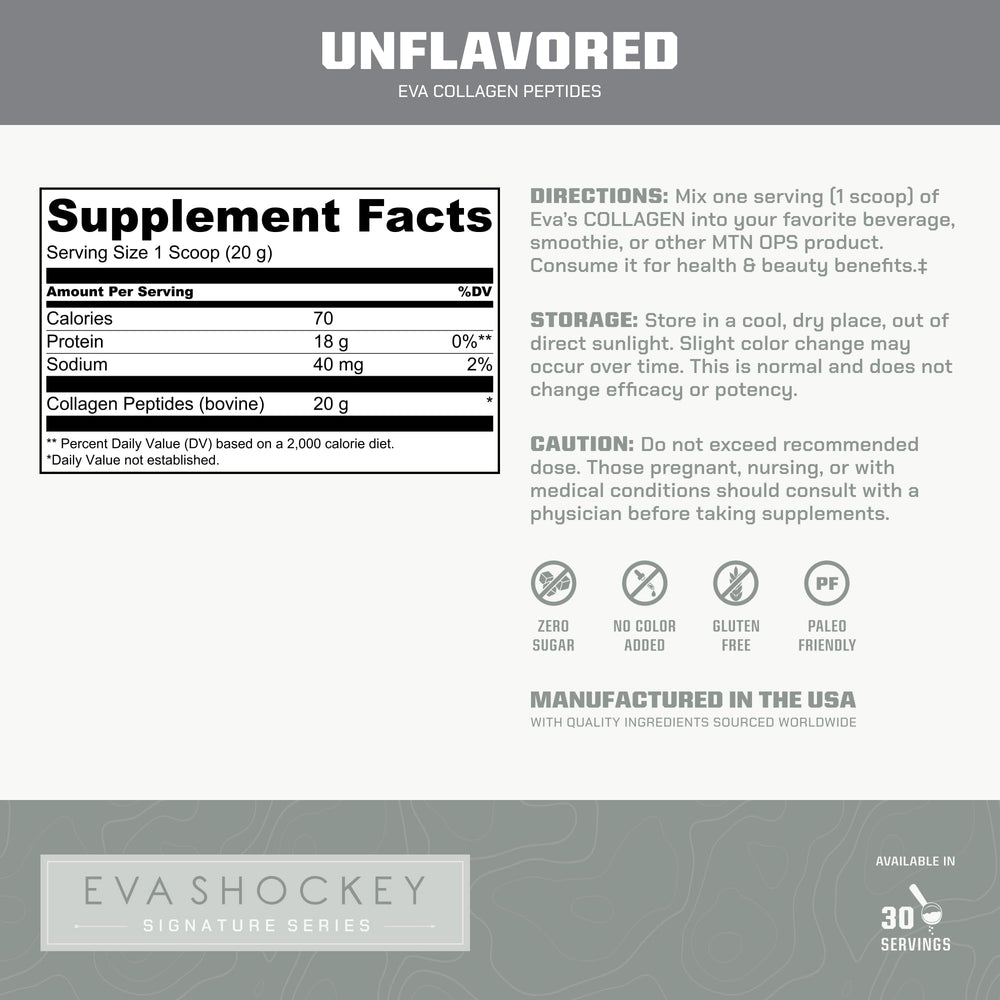 Collagen powder being stirred into a glass of water