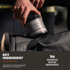 Close-up of micronized creatine monohydrate powder