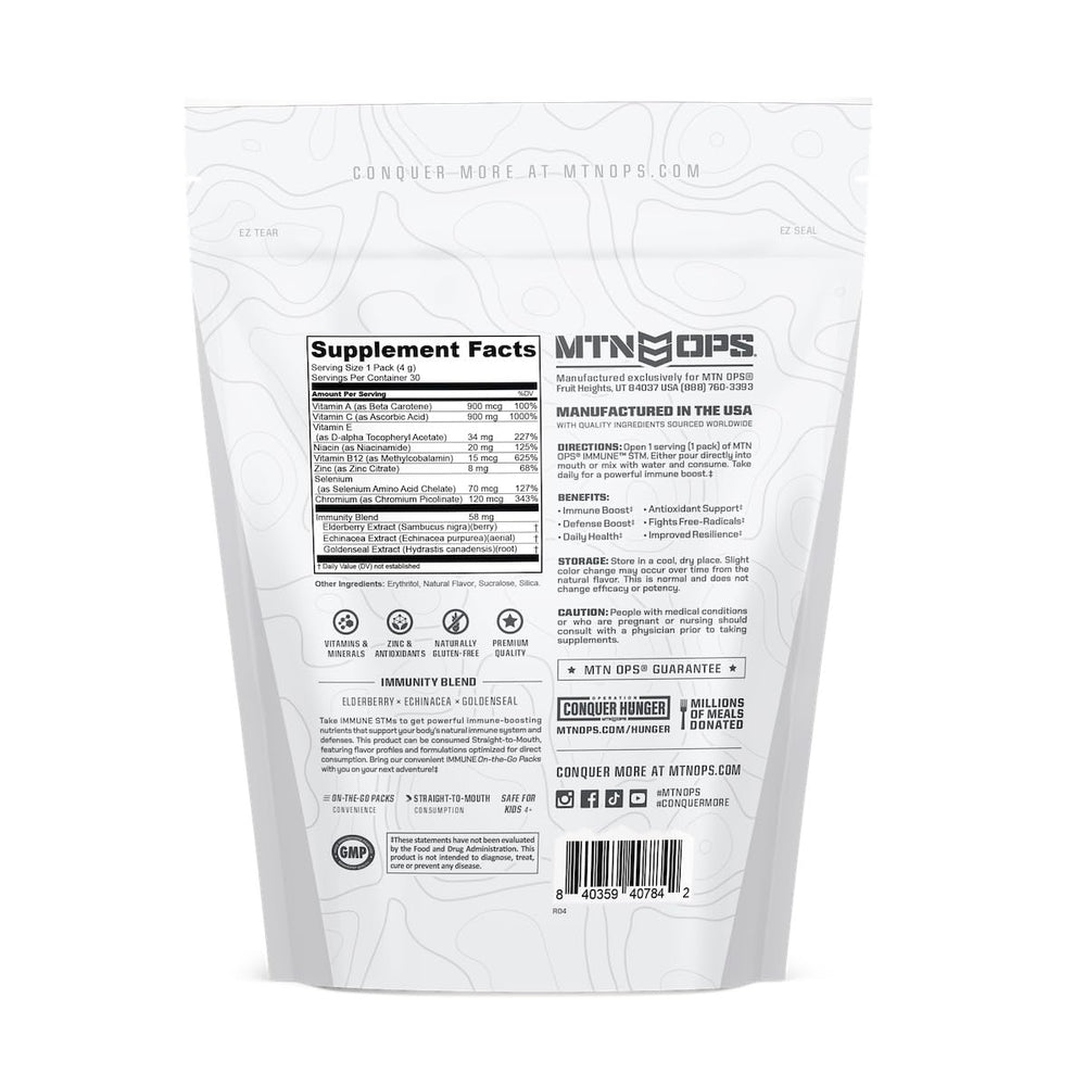 MTN OPS Immune STM Citrus product lineup and branding