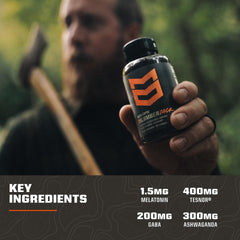MTN OPS Slumber Jack dosing spoon ready for nightly intake and easy use.