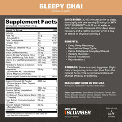 Close-up of MTN OPS Slumber product label