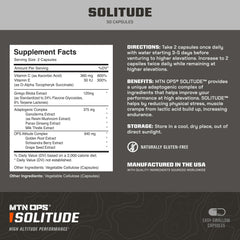 MTN OPS Solitude golden root extract capsule close-up—supports elevation adaptation.