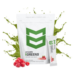 Box of MTN OPS Super Greens travel packs with label