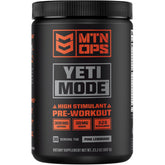 MTN OPS Yeti Mode Pink Lemonade pre-workout tub front label
