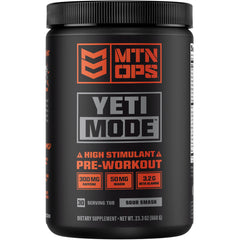 MTN OPS Yeti Mode tub Sour Smash front view signaling bold energy for workouts.