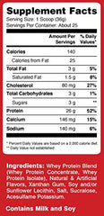 MTS Machine Whey Protein Powder 2 lb tub – Vanilla Ice Cream, close-up of tub label