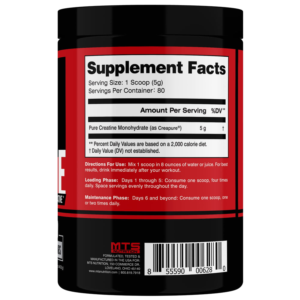 Close-up of Creapure Creatine Monohydrate ingredients