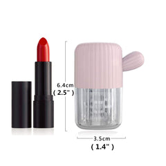 MUDOR portable contact lens cleaner machine in cherry pink - side view