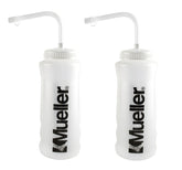 Mueller quart bottle with straw in natural color, easy-grip for on-the-go hydration during workouts