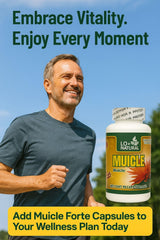 Front label of Muicle Capsules Forte with Justicia spicigera name