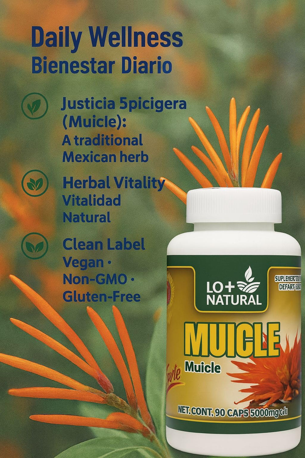 Ingredients and herbal components of Muicle Capsules Forte
