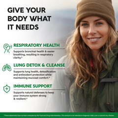 Capsules for mullein leaf lung support