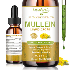 Bottle of GREENPEOPLE Mullein Drops with dropper