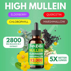 Close-up of ingredients: elderberry and marshmallow among drops