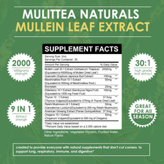 Close-up of mullein drops liquid in bottle