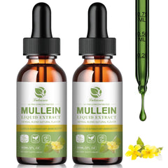 Two bottles of Mullein Drops for Lungs shown together