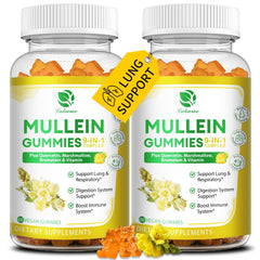 Two-pack bottle of Mullein Gummies - 120 Count