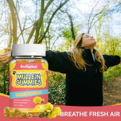 Mullein leaf illustration representing lung health