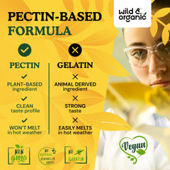 60-count bottle of Wild & Organic mullein leaf gummies