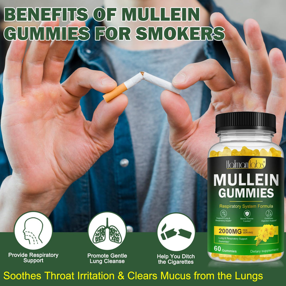 Dairy-free, gluten-free and non-GMO mullein gummies