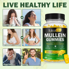 Easy-to-chew pear-flavored mullein gummies