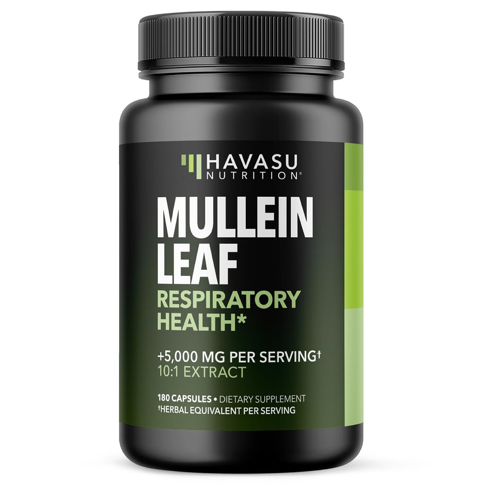 Hero image of Mullein Leaf Capsules bottle with capsules