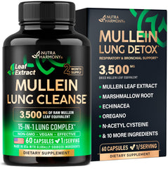 Bottle of Mullein Leaf Extract Lung Detox