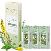 Mullein-Thyme-Mint diffuser bottle on a clean surface