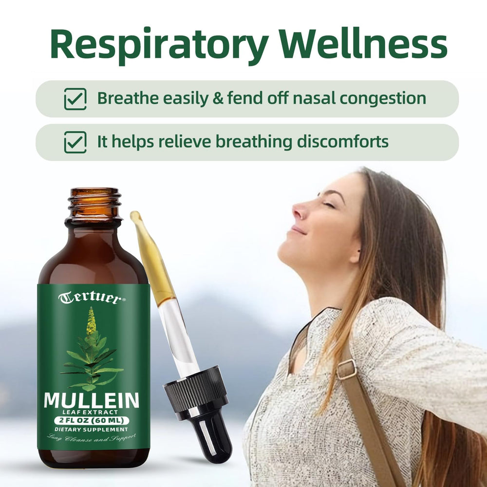 Back label of Mullein Tincture 2 oz bottle