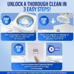 Cleaning foam used for multiple dental appliances