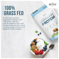 Close-up of fine collagen powder texture