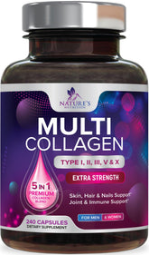 Front of Multi Collagen 2400 mg capsules bottle