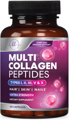 Hello Lovely Multi Collagen capsules bottle label