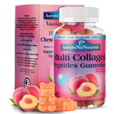 Peach flavor Multi Collagen Peptides Gummies bottle