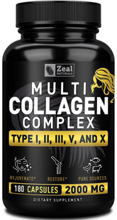 Front view of Multi Collagen Peptides Pills bottle