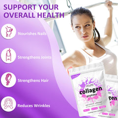 Collagen powder dissolving easily in a beverage