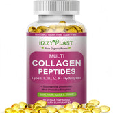 Multi Collagen Peptides Softgels bottle label listing collagen types I, II, III, V, X